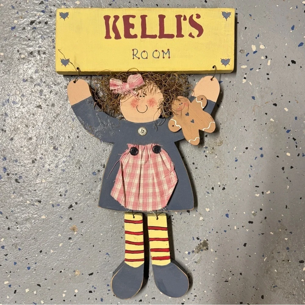 Hand Painted Kelli’s Room Wooden Door Sign